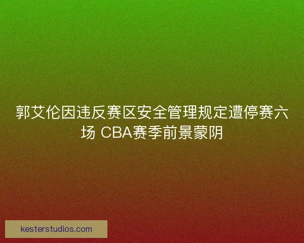 郭艾伦因违反赛区安全管理规定遭停赛六场 CBA赛季前景蒙阴